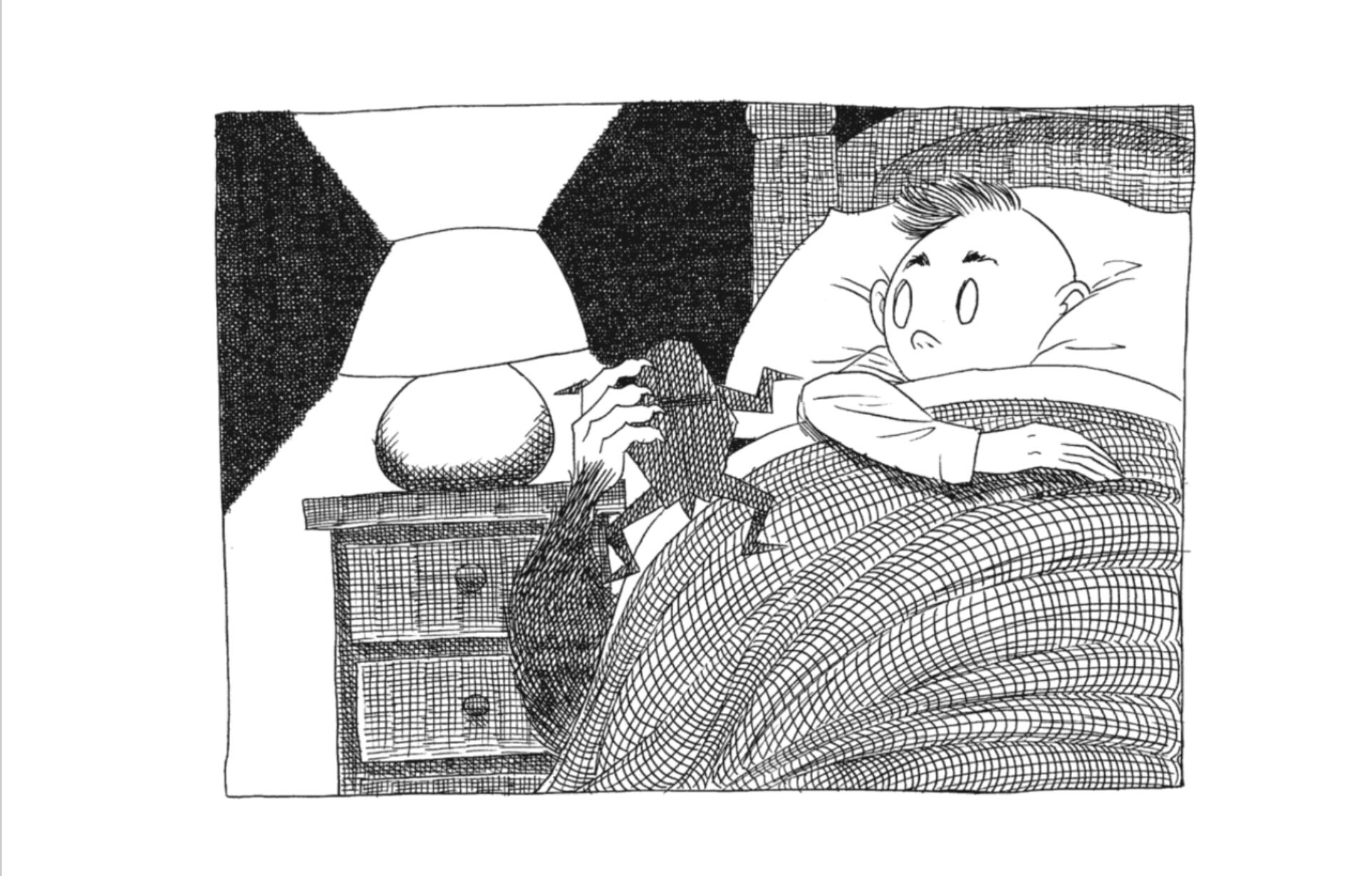 Monstruo bajo la cama solicita niño que asustar