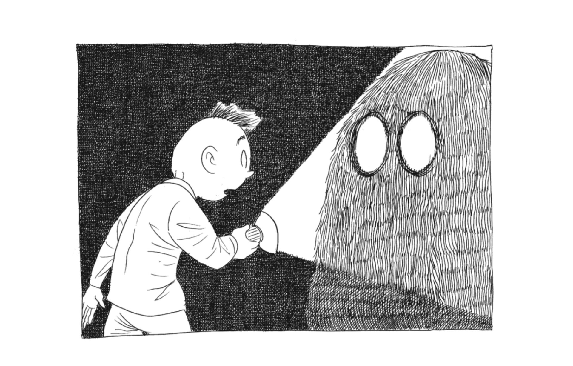 Monstruo bajo la cama solicita niño que asustar