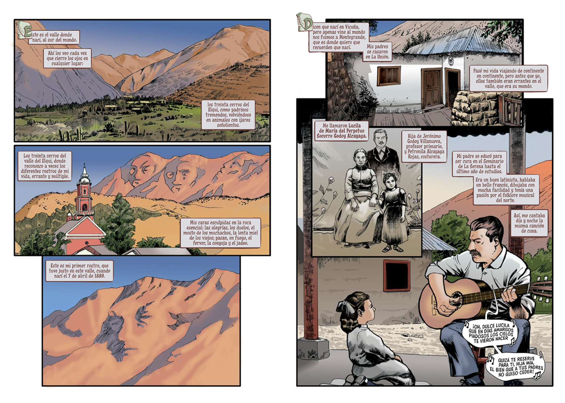 Verso, vida & viento. Una biografía de Gabriela Mistral en cómic