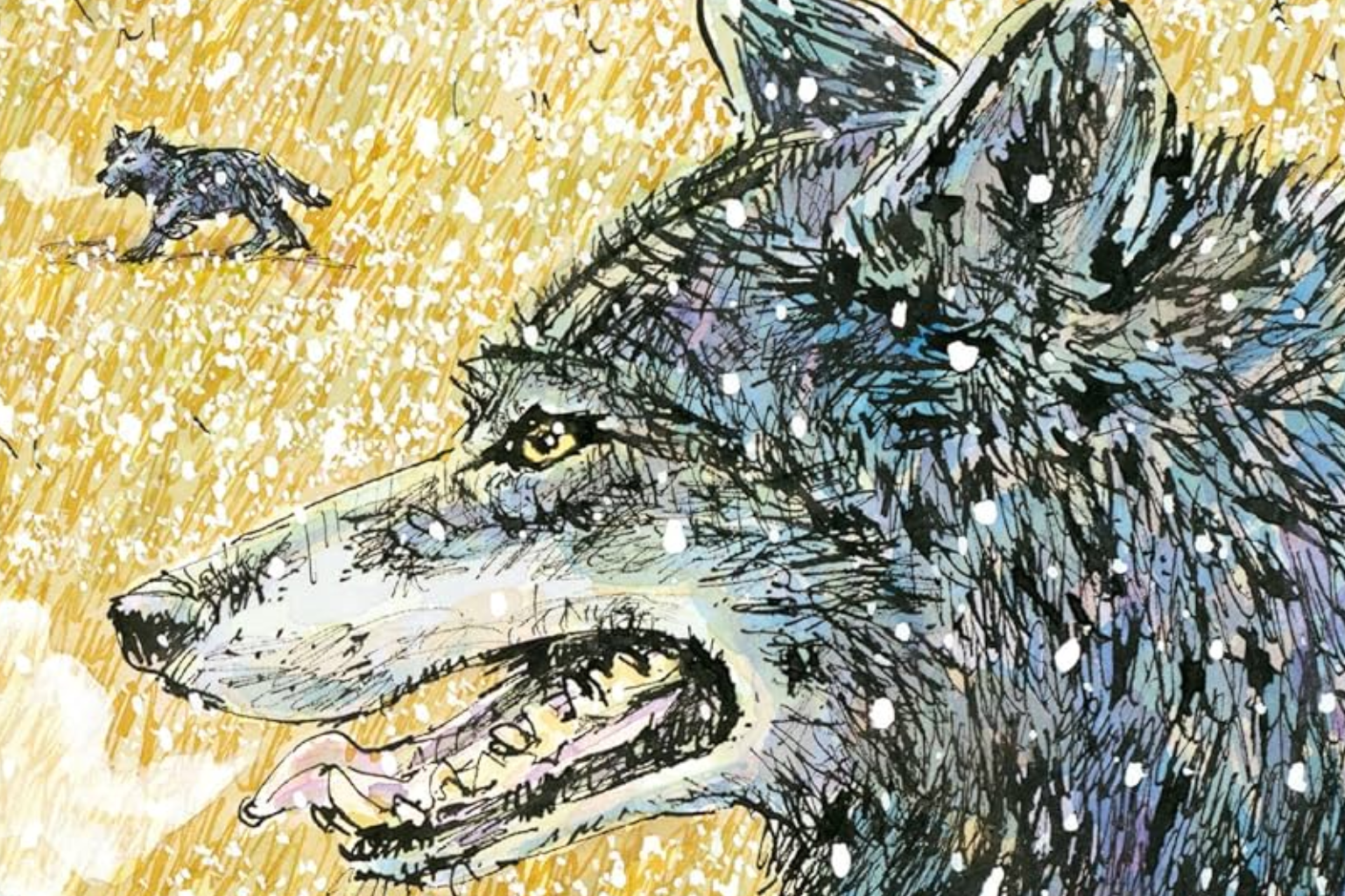 Lobo en la nieve