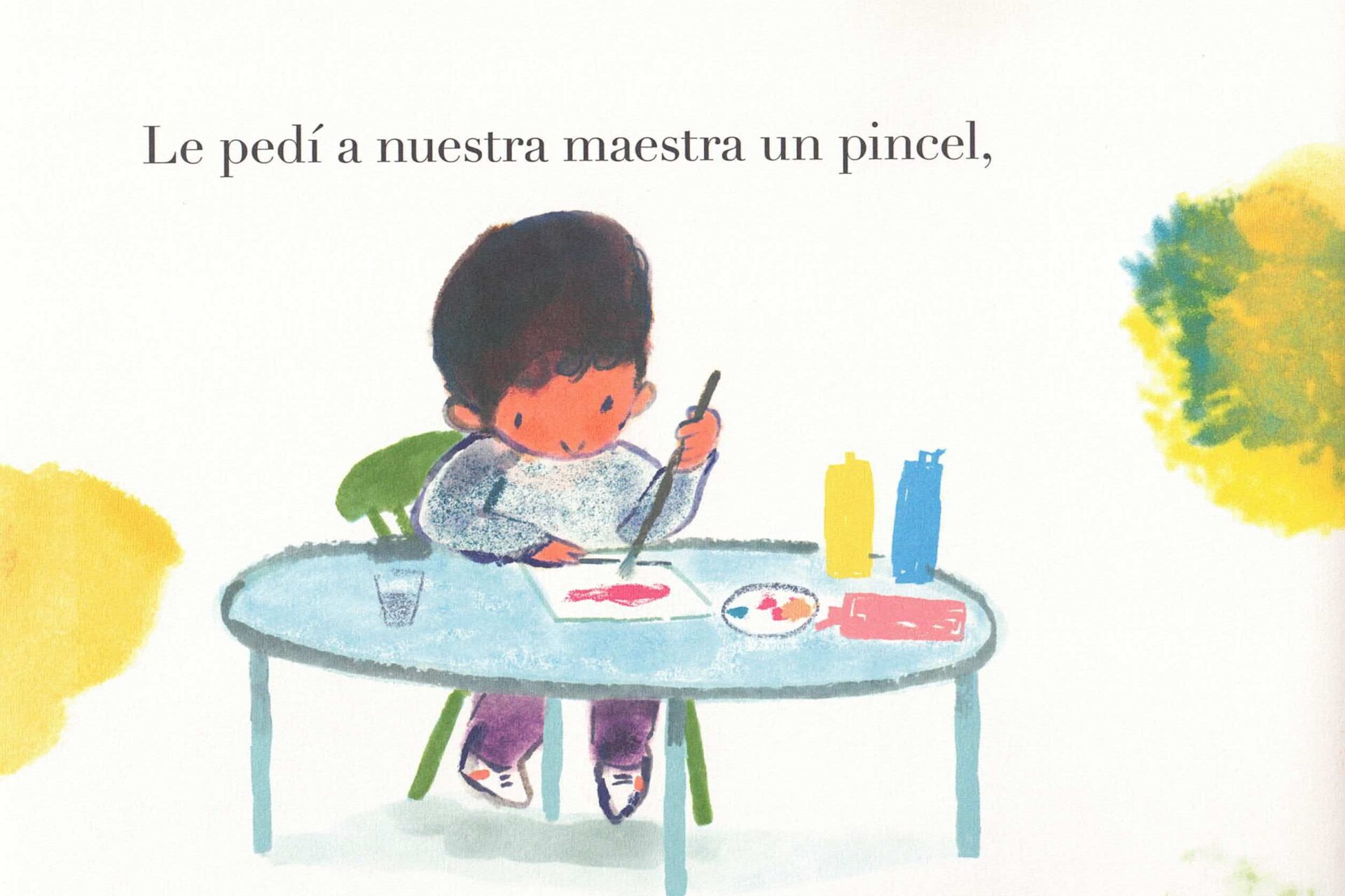 El niño con flores en la cabeza