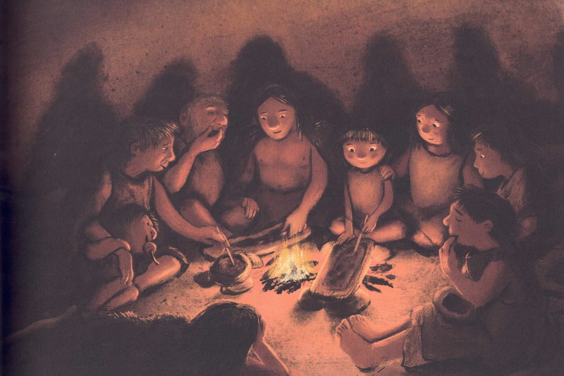 Un chico, otro chico. Un instante en la prehistoria