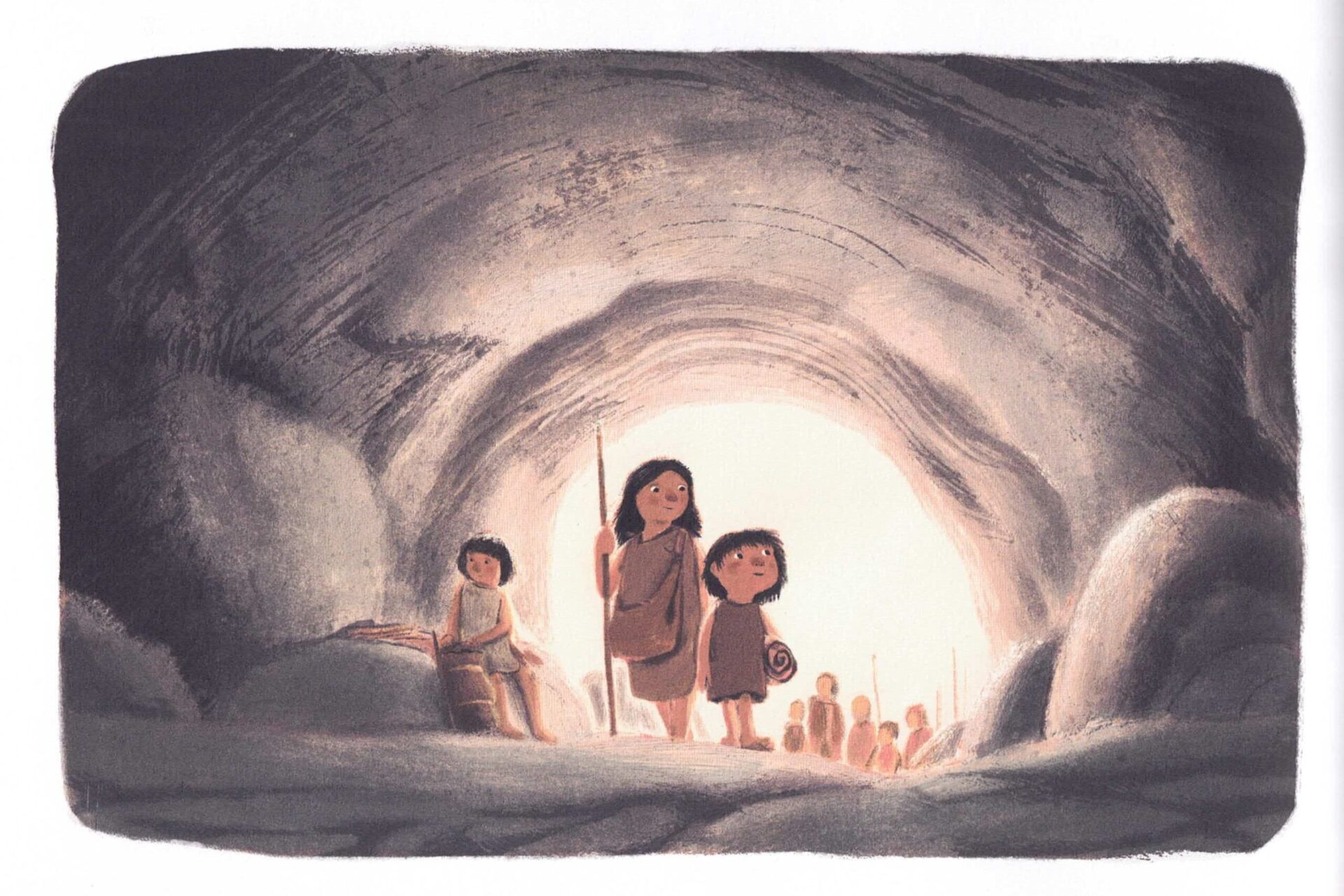 Un chico, otro chico. Un instante en la prehistoria